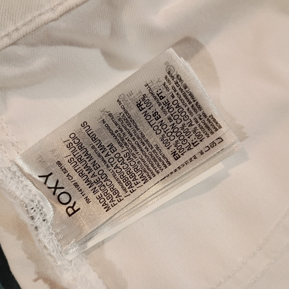 Roxy White High Rise Button Fly Shorts Size 25 NWT Summer Beach - Picture 9 of 9
